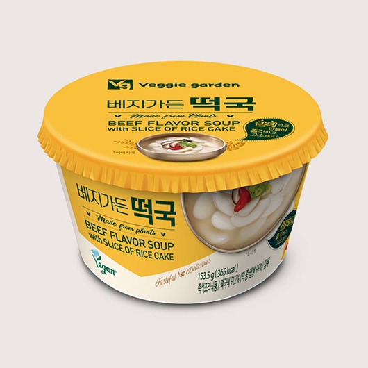 베지가든 떡국 1BOX (153.5g x 12개) 베지박스 비건 채식 치즈